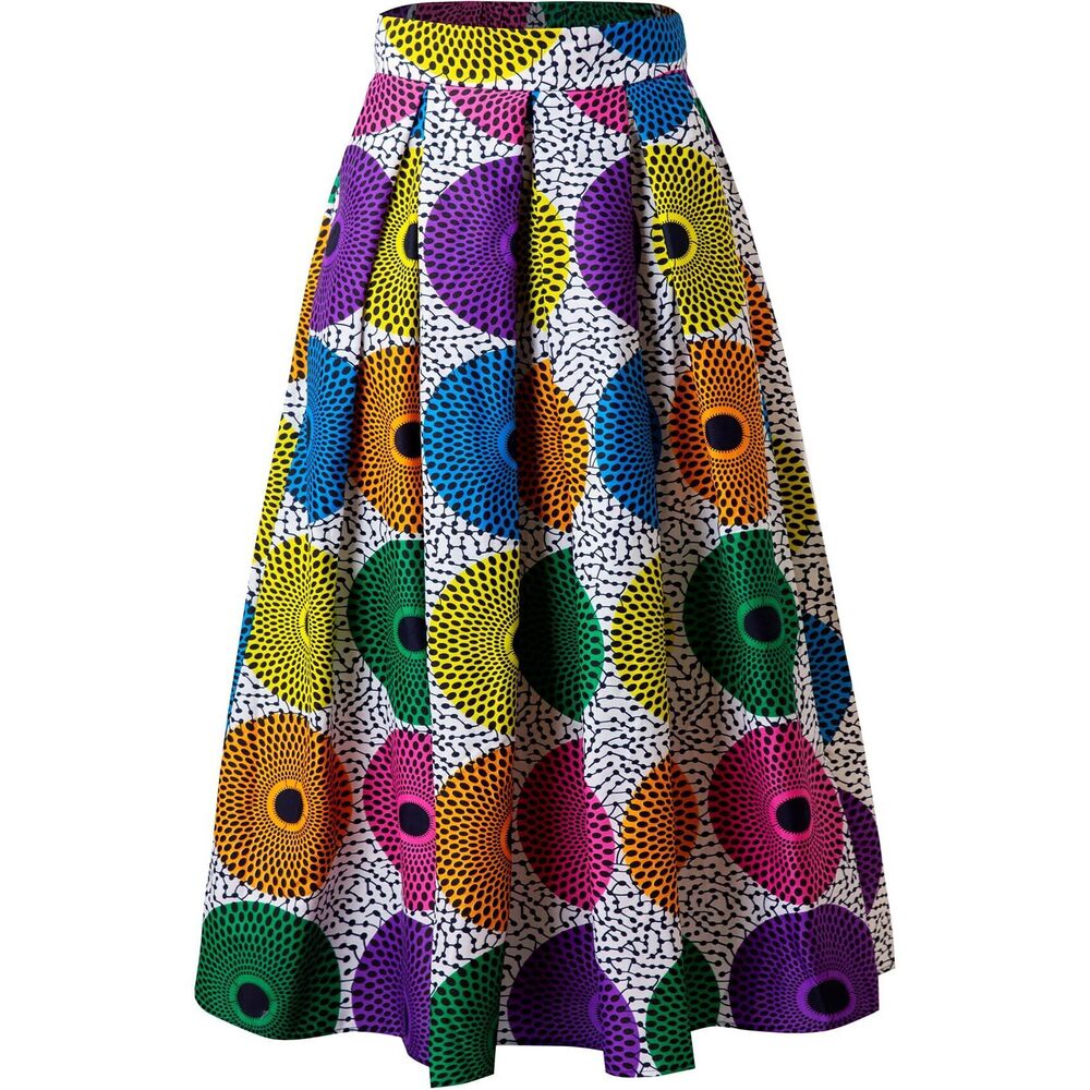 6165 African Traditional Costume Ankara Print Skirt Dashiki Long Skirts